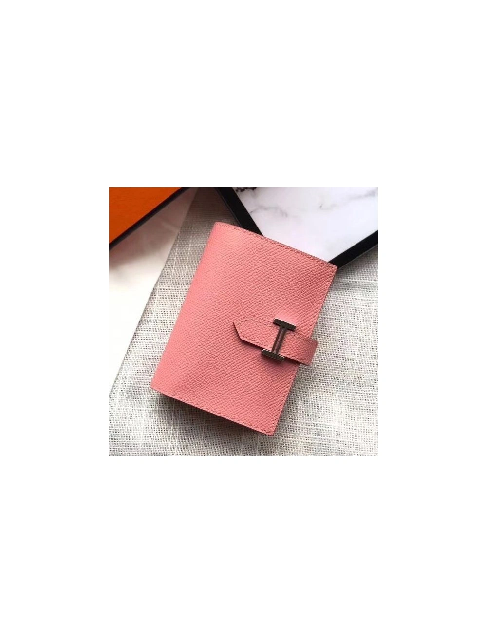 Hermes Bearn Mini Wallet In Rose Confetti Epsom Leather
