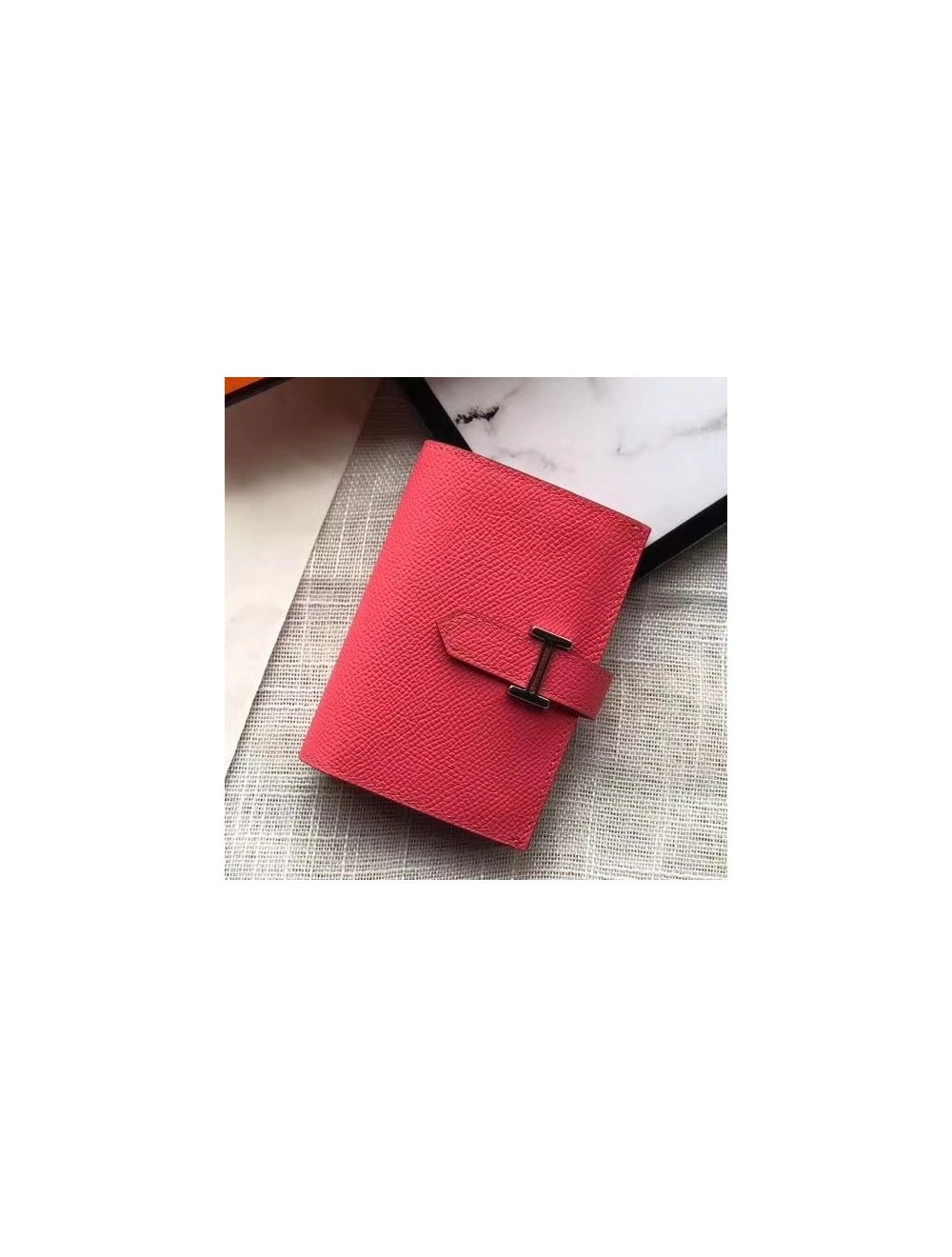 Hermes Bearn Mini Wallet In Rose Lipstick Epsom Leather
