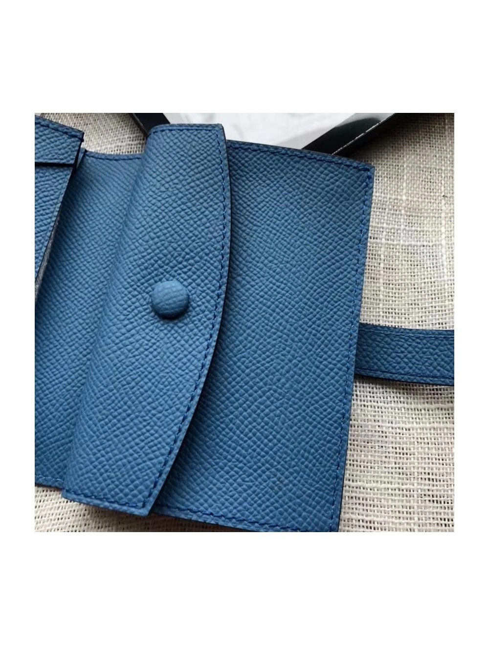 Hermes Bearn Mini Wallet In Sky Blue Epsom Leather