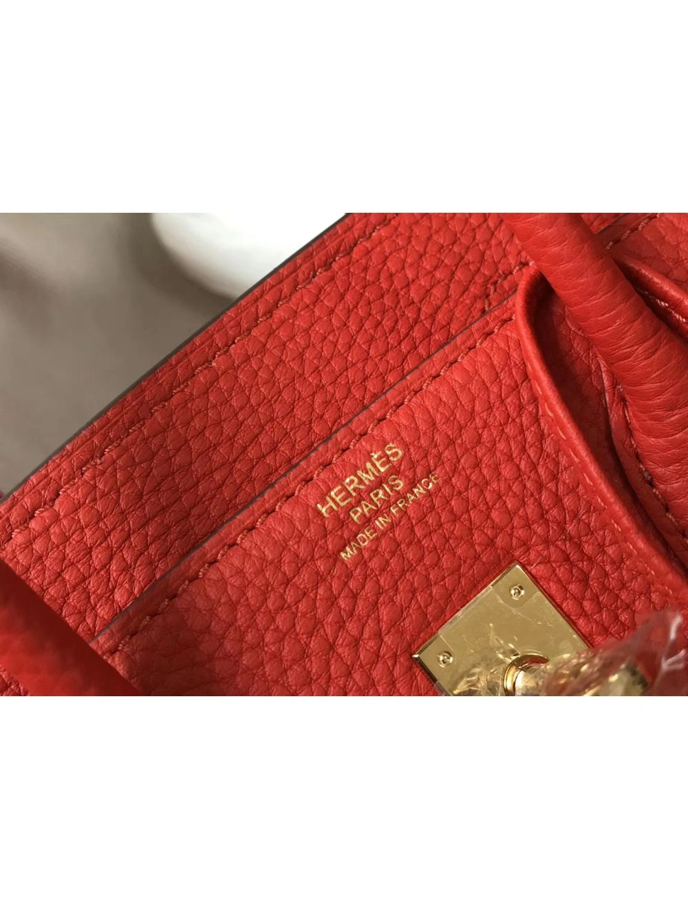 Hermes Birkin 25cm Bag In Red Clemence Leather GHW