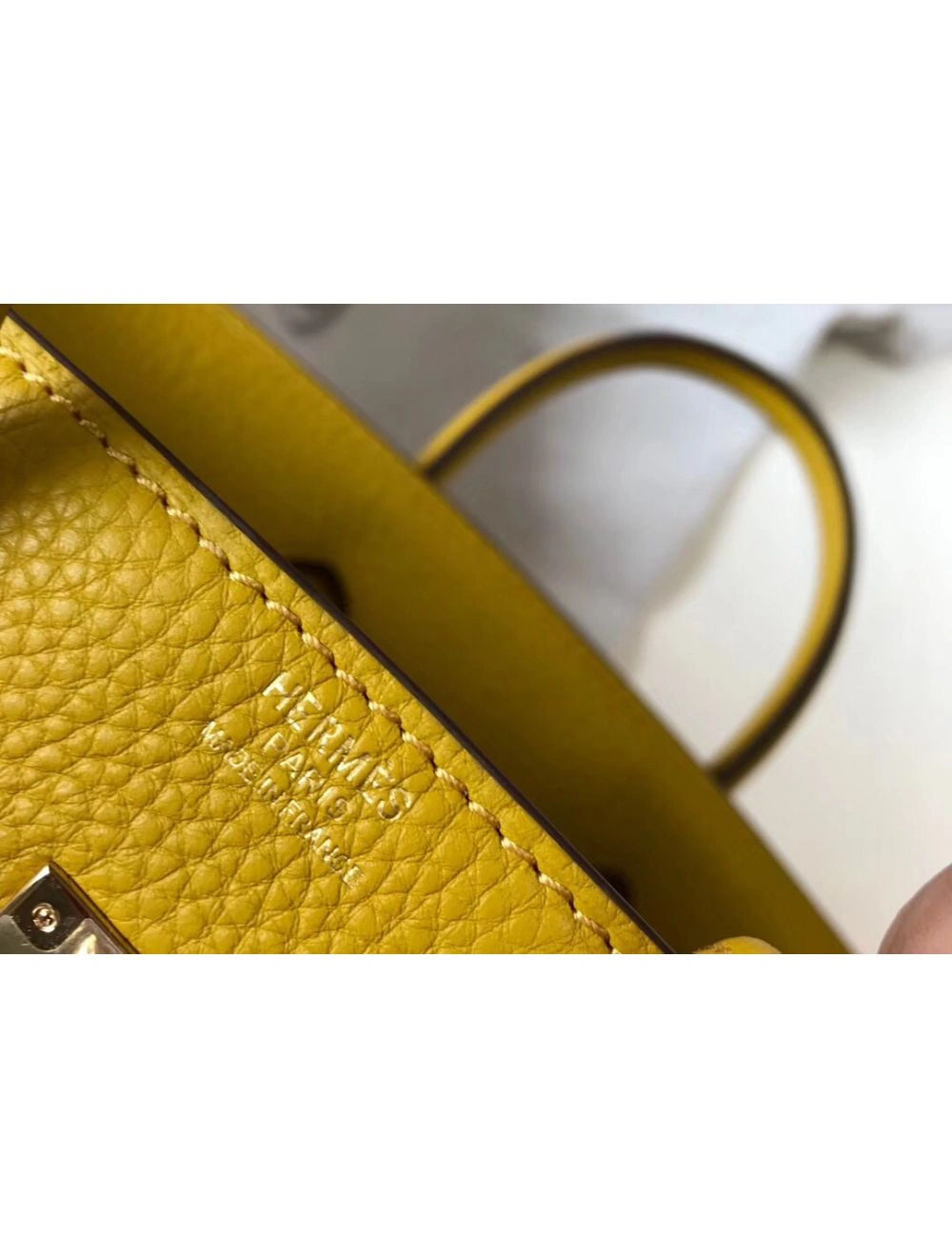 Hermes Birkin 25cm Bag In Yellow Clemence Leather GHW