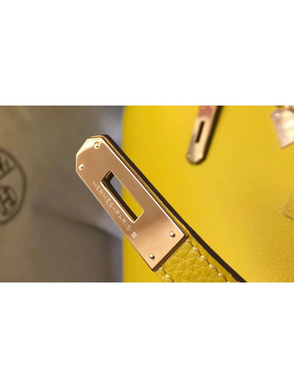 Hermes Birkin 25cm Bag In Yellow Clemence Leather GHW