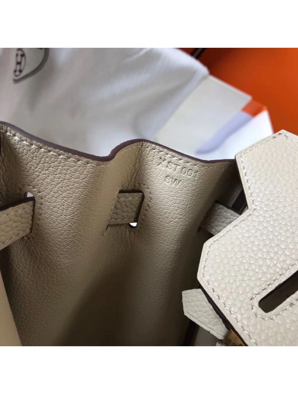 Hermes Birkin 30cm Bag In Beton Clemence Leather GHW