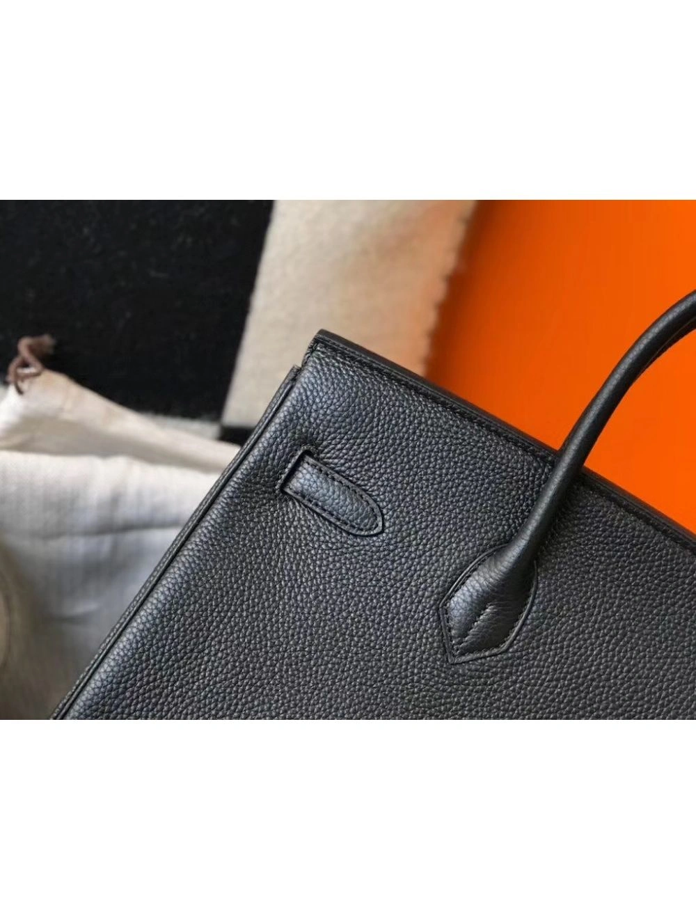 Hermes Birkin 30cm Bag In Black Clemence Leather PHW