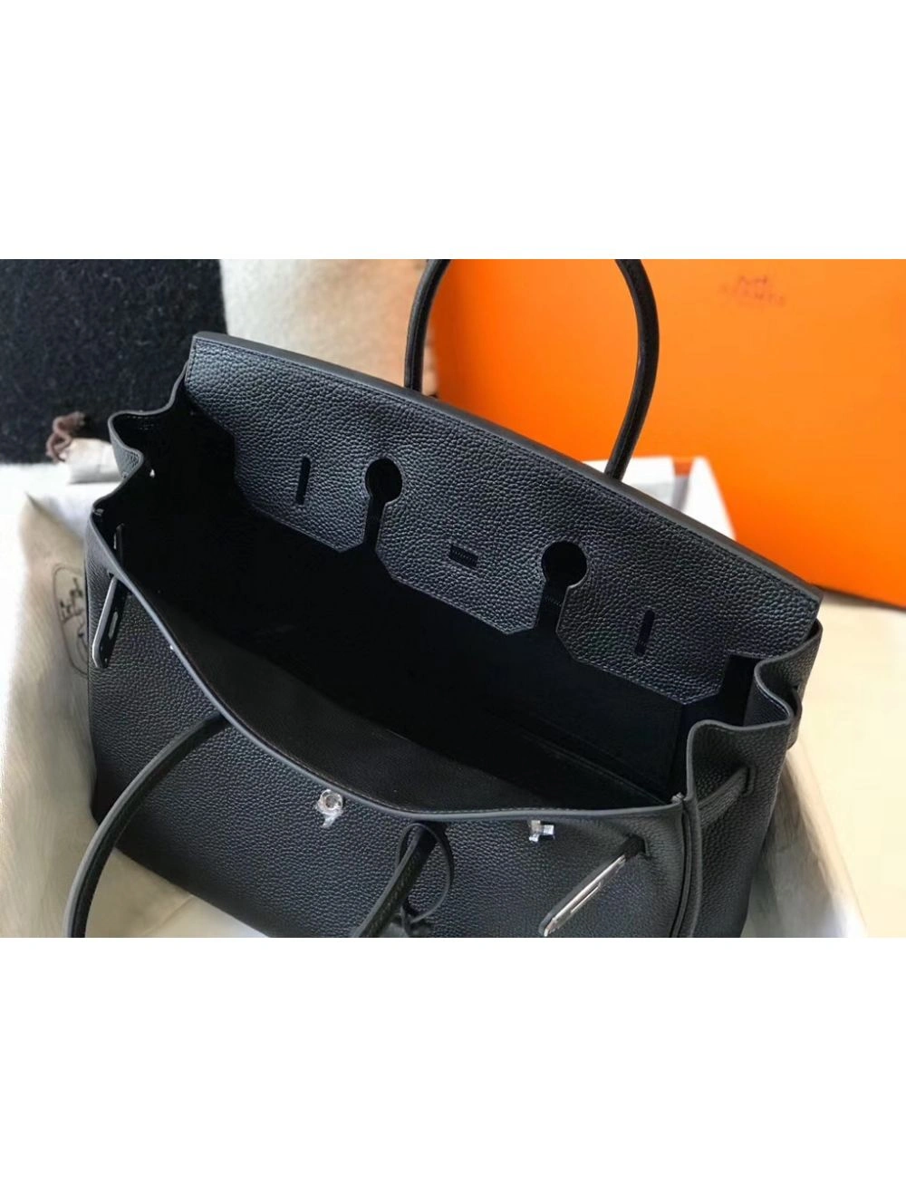 Hermes Birkin 30cm Bag In Black Clemence Leather PHW