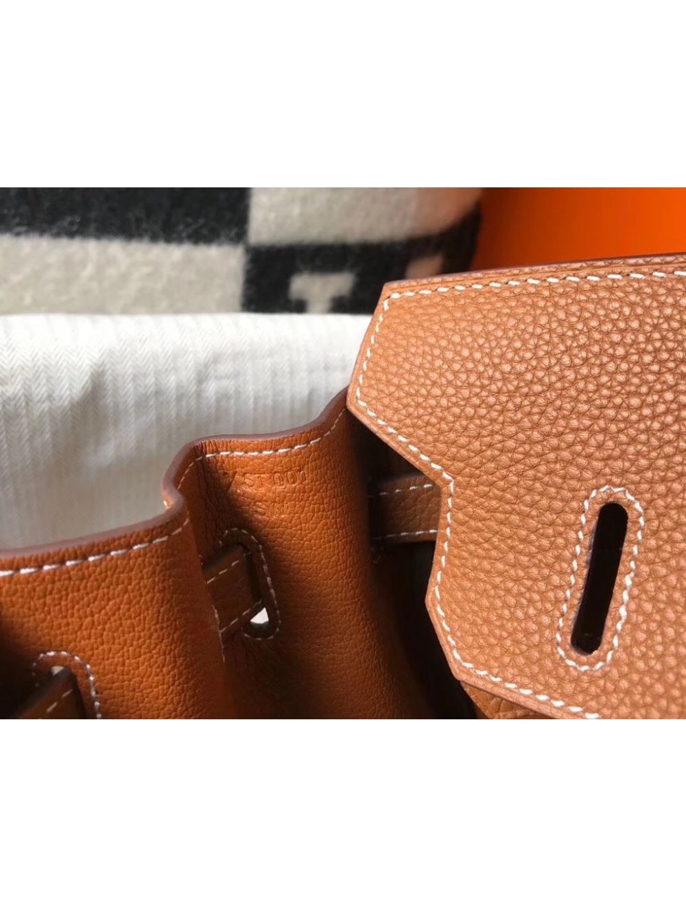 Hermes Birkin 30cm Bag In Gold Clemence Leather GHW