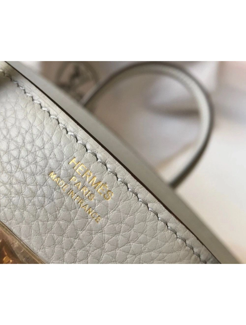 Hermes Birkin 30cm Bag In Pearl Grey Clemence Leather GHW