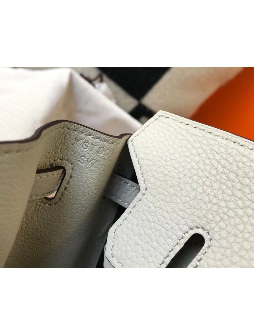 Hermes Birkin 30cm Bag In Pearl Grey Clemence Leather GHW