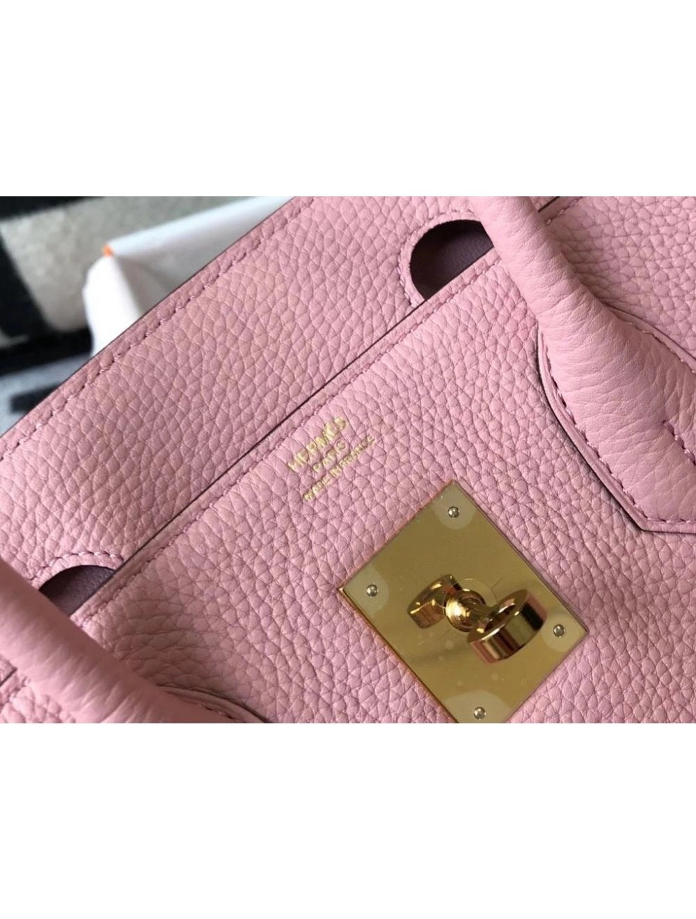Hermes Birkin 30cm Bag In Pink Clemence Leather GHW