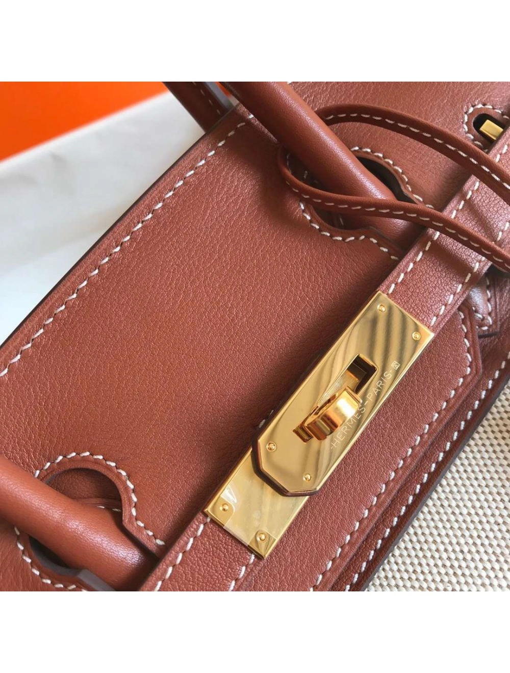 Hermes Birkin 30cm Bag In Toile H Canvas With Barenia Leather