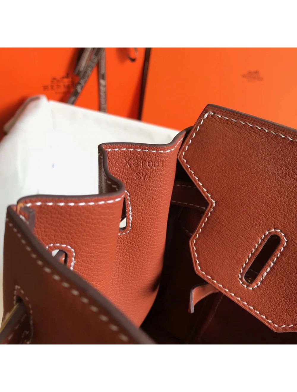 Hermes Birkin 30cm Bag In Toile H Canvas With Barenia Leather