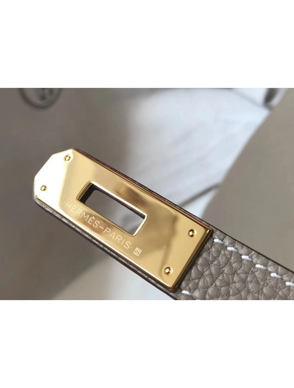 Hermes Birkin 30cm Bag In Tourterelle Clemence Leather GHW