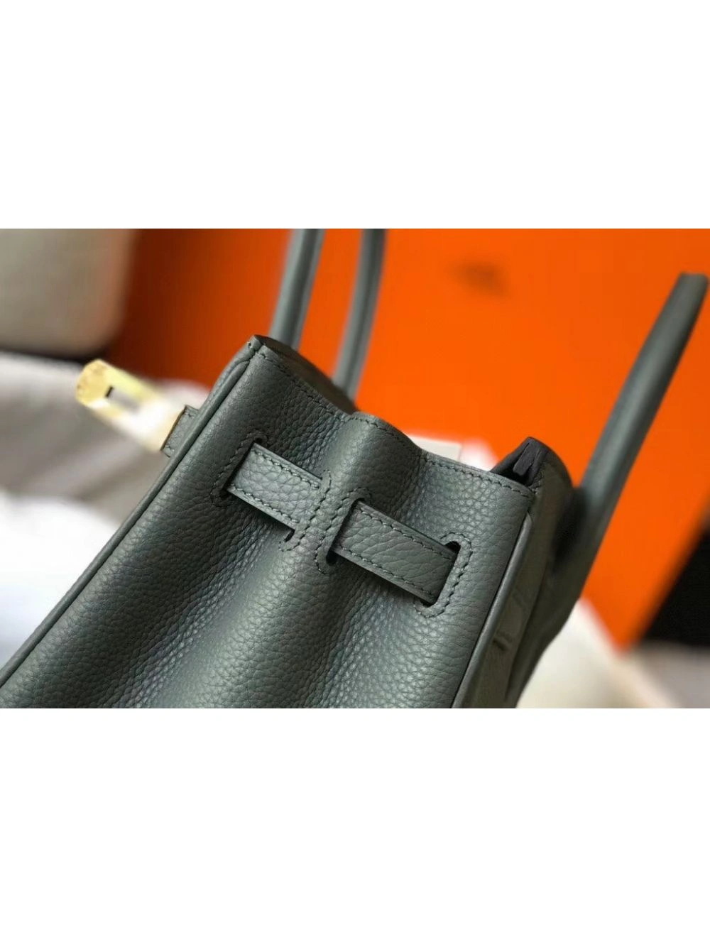 Hermes Birkin 30cm Bag In Vert Amande Clemence Leather GHW