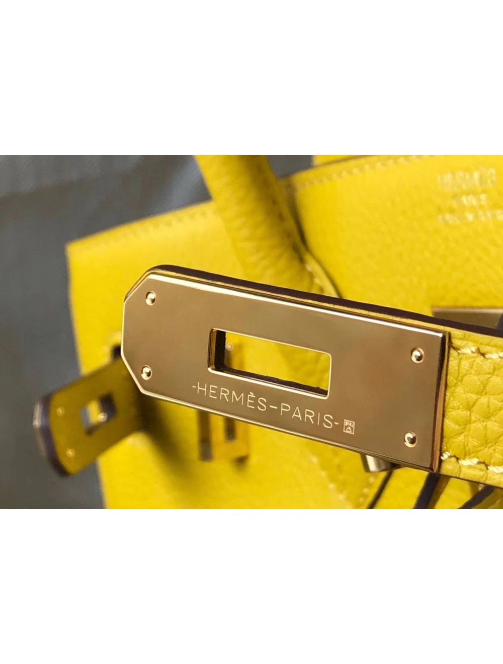 Hermes Birkin 30cm Bag In Yellow Clemence Leather GHW