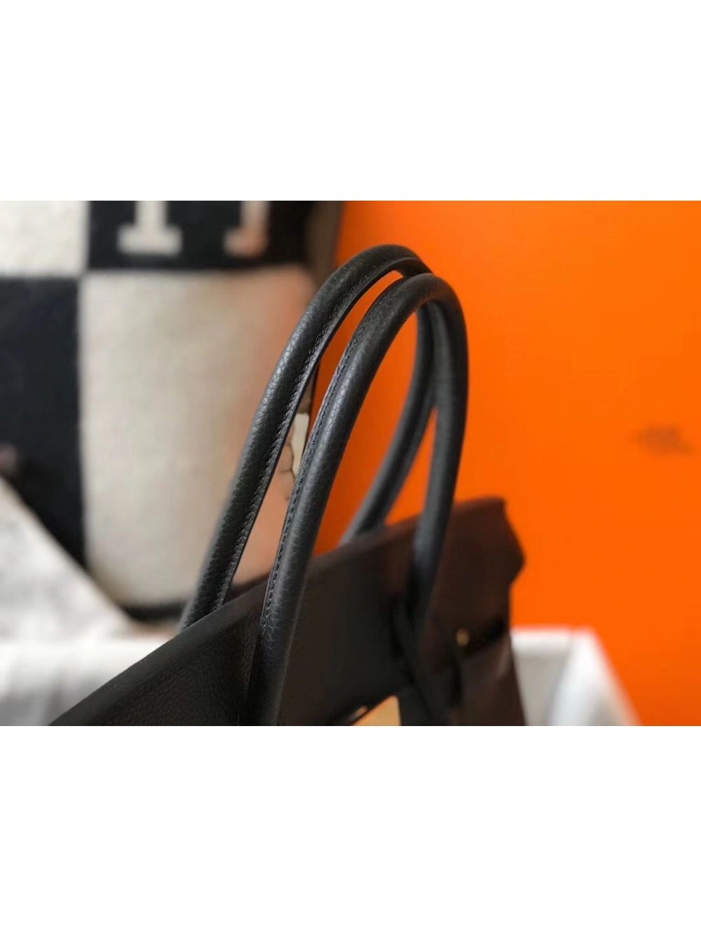 Hermes Birkin 35cm Bag In Black Clemence Leather GHW