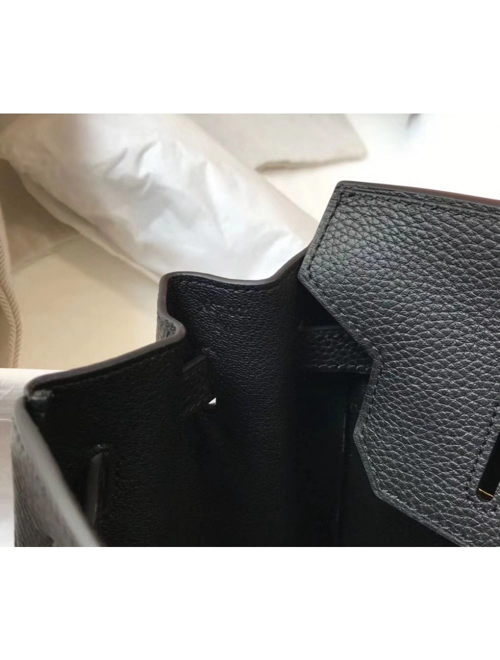 Hermes Birkin 35cm Bag In Black Clemence Leather GHW