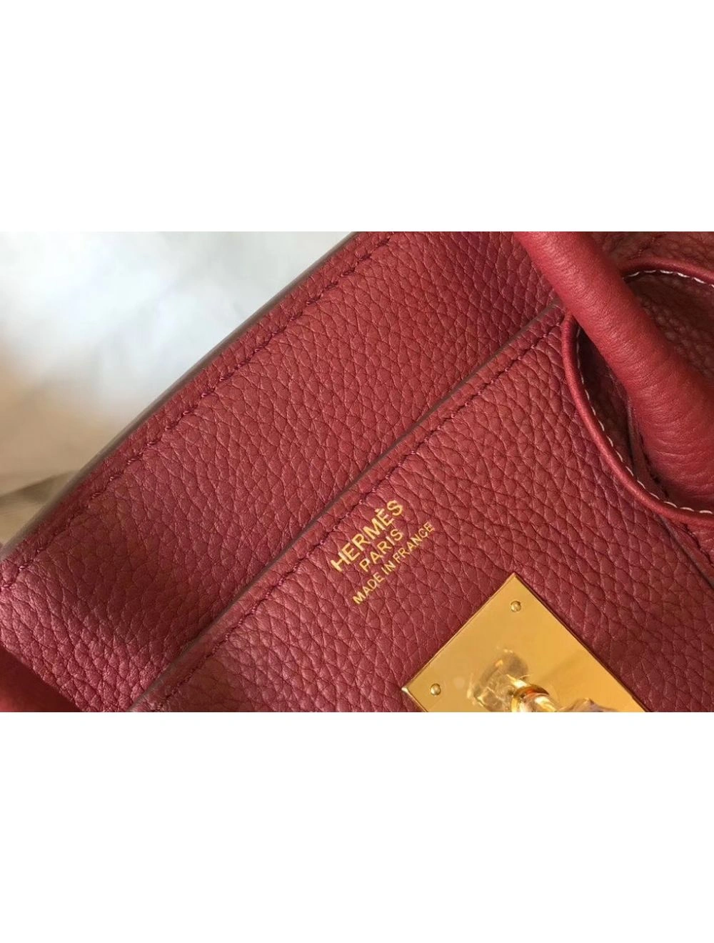 Hermes Birkin 35cm Bag In Bordeaux Clemence Leather GHW