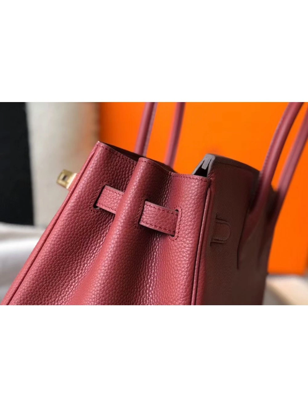 Hermes Birkin 35cm Bag In Bordeaux Clemence Leather GHW