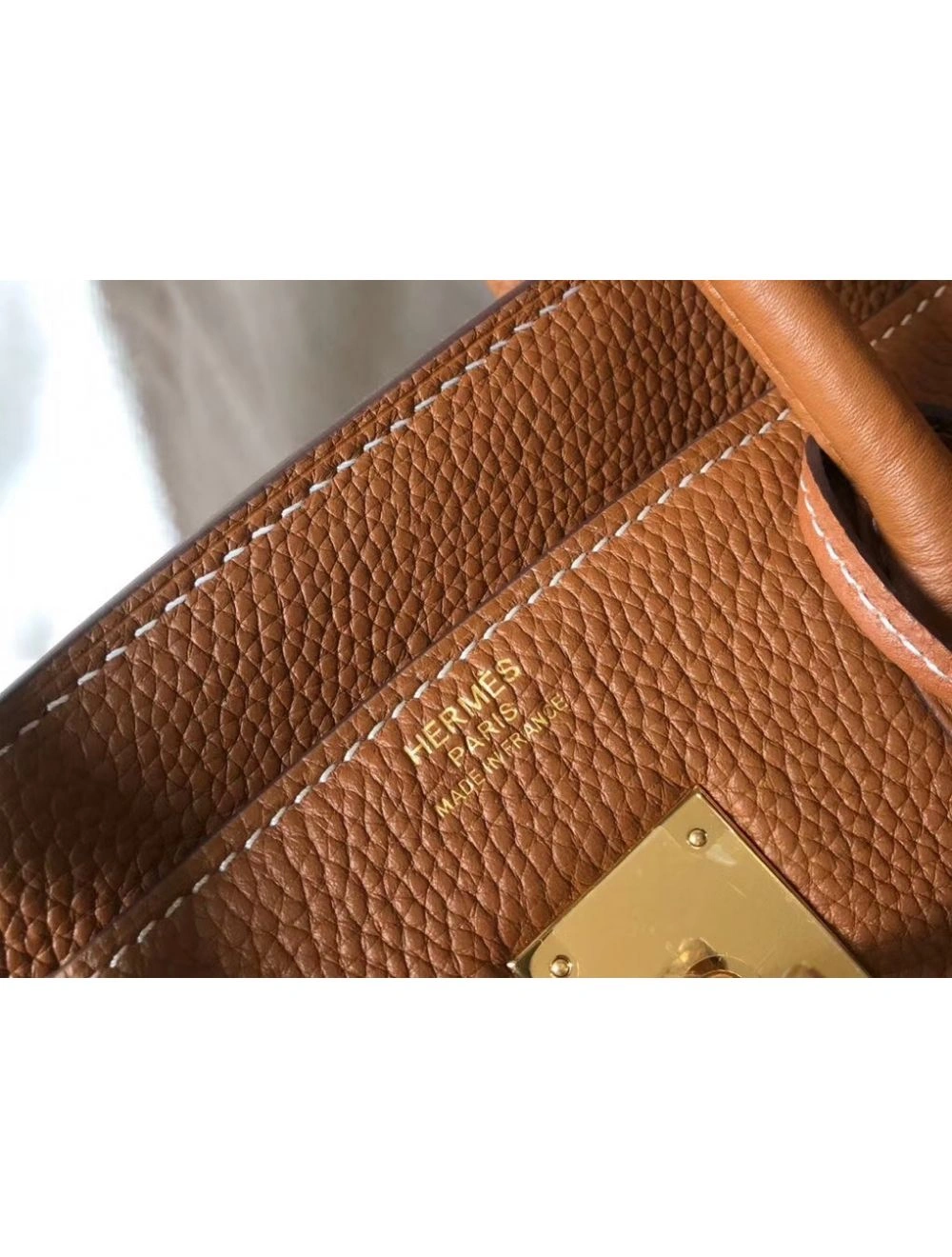 Hermes Birkin 35cm Bag In Gold Clemence Leather GHW