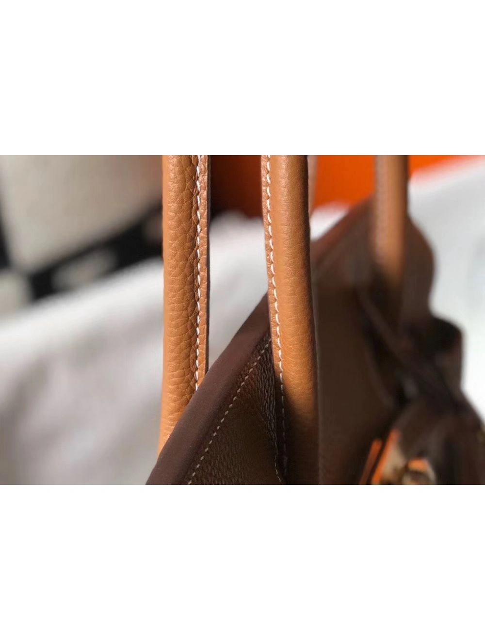 Hermes Birkin 35cm Bag In Gold Clemence Leather GHW