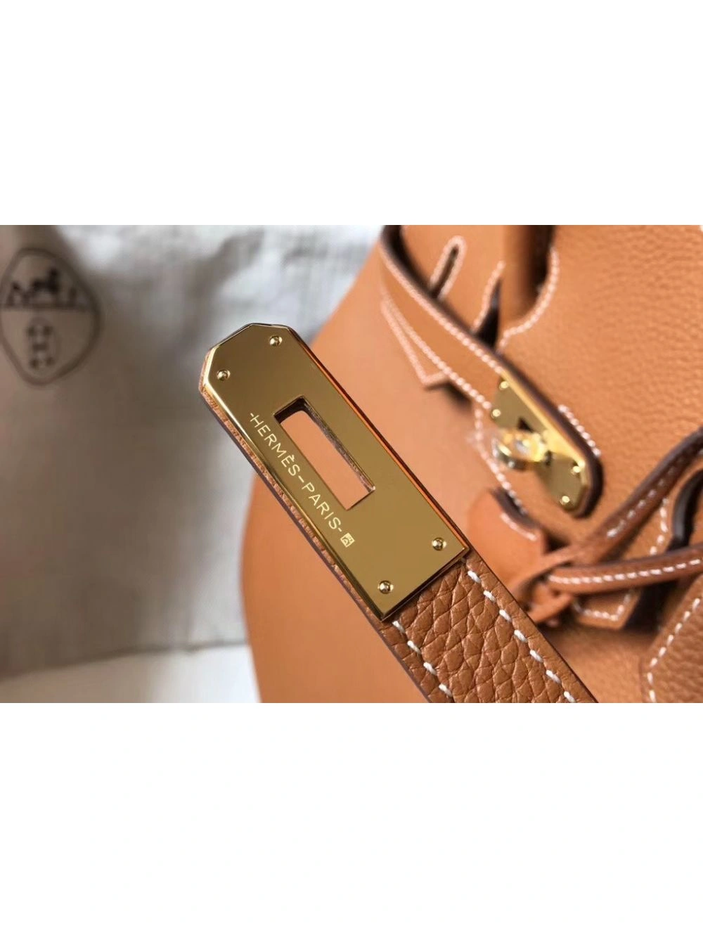 Hermes Birkin 35cm Bag In Gold Clemence Leather GHW