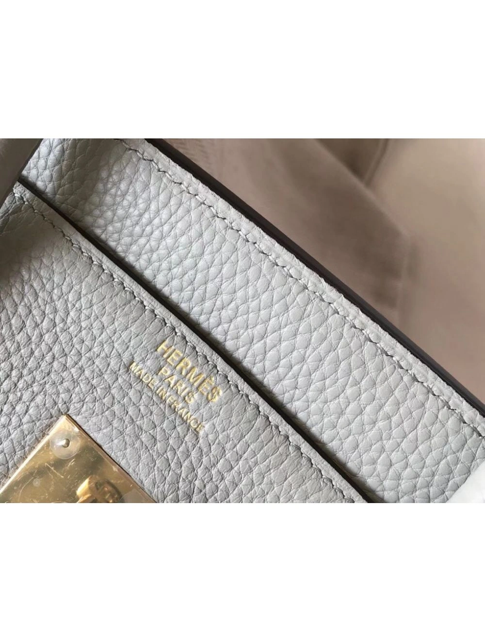 Hermes Birkin 35cm Bag In Pearl Grey Clemence Leather GHW