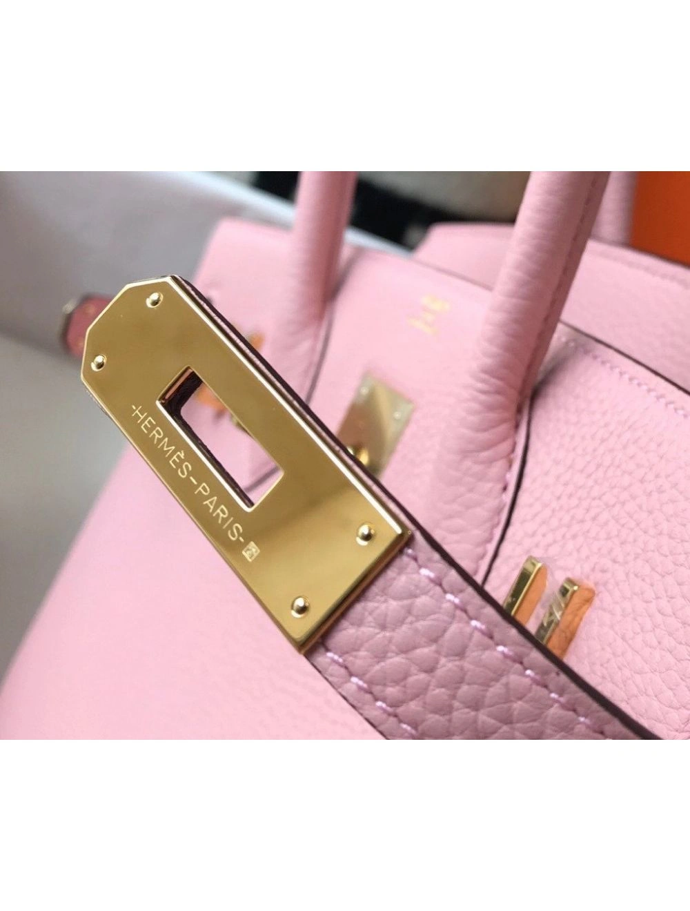 Hermes Birkin 35cm Bag In Pink Clemence Leather GHW