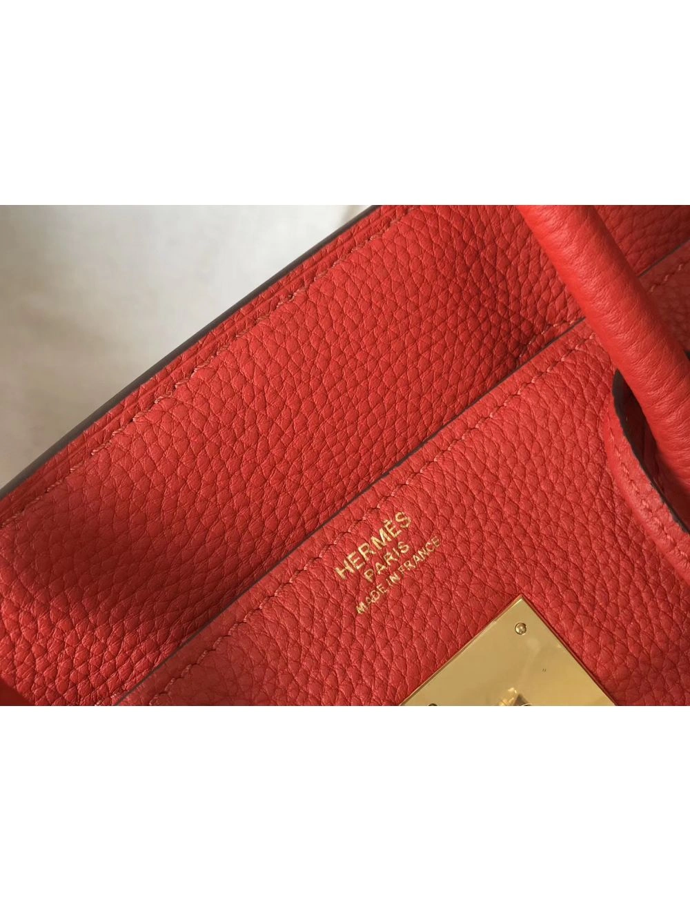Hermes Birkin 35cm Bag In Red Clemence Leather GHW