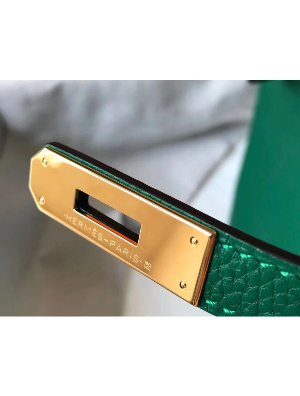 Hermes Birkin 35cm Bag In Vert Vertigo Clemence Leather GHW