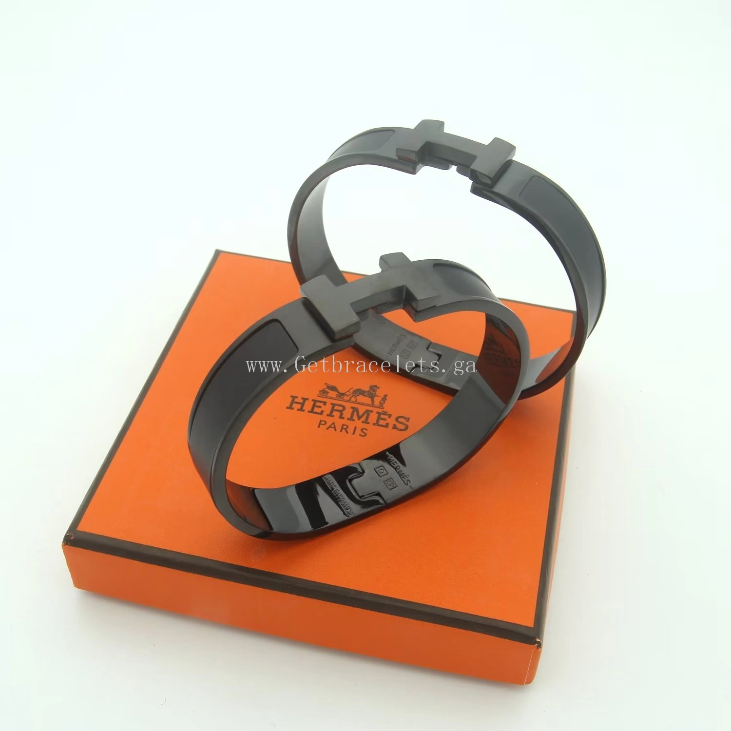 Hermes Black Clic Clac Bracelet 12mm PM Size
