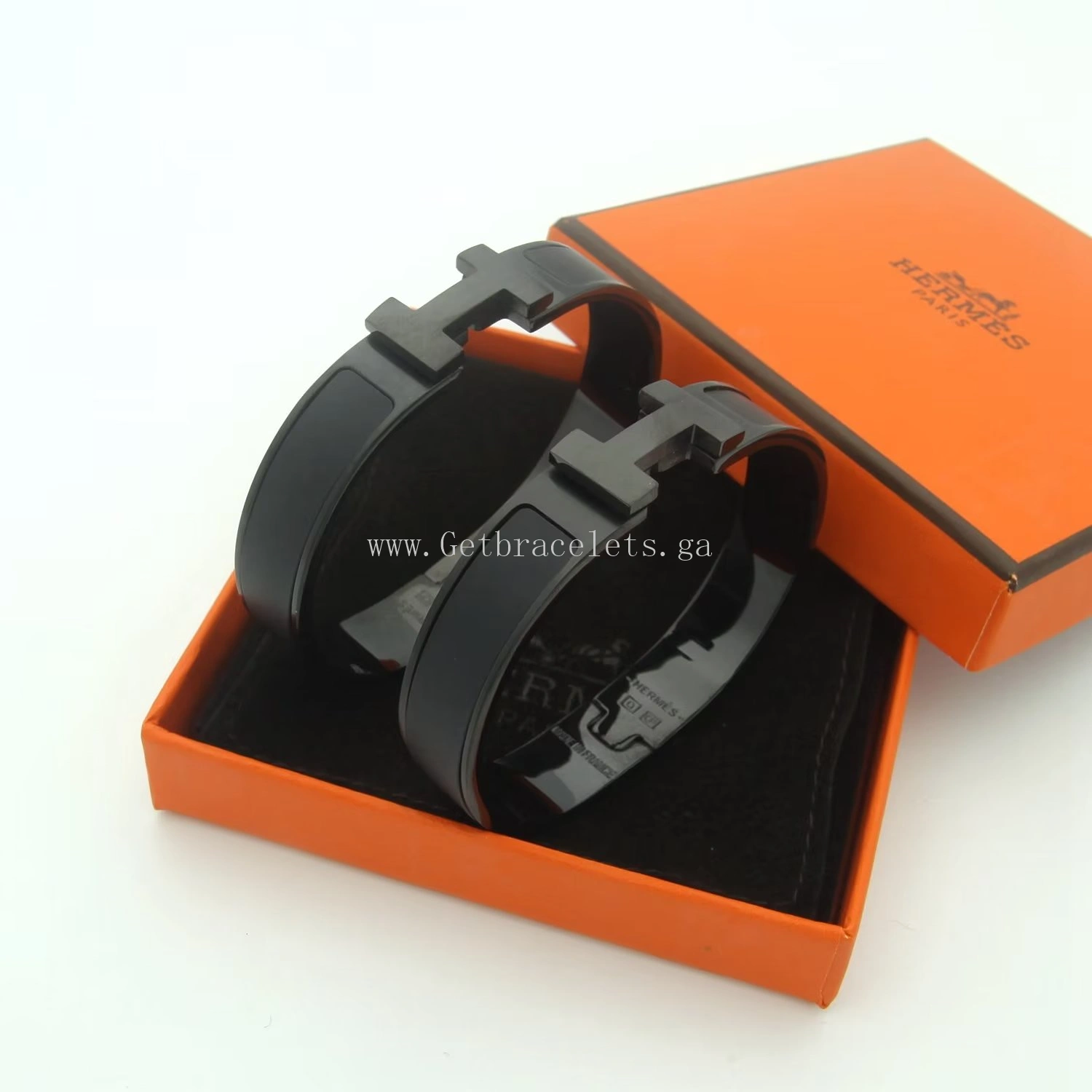 Hermes Black Clic Clac Bracelet 12mm PM Size