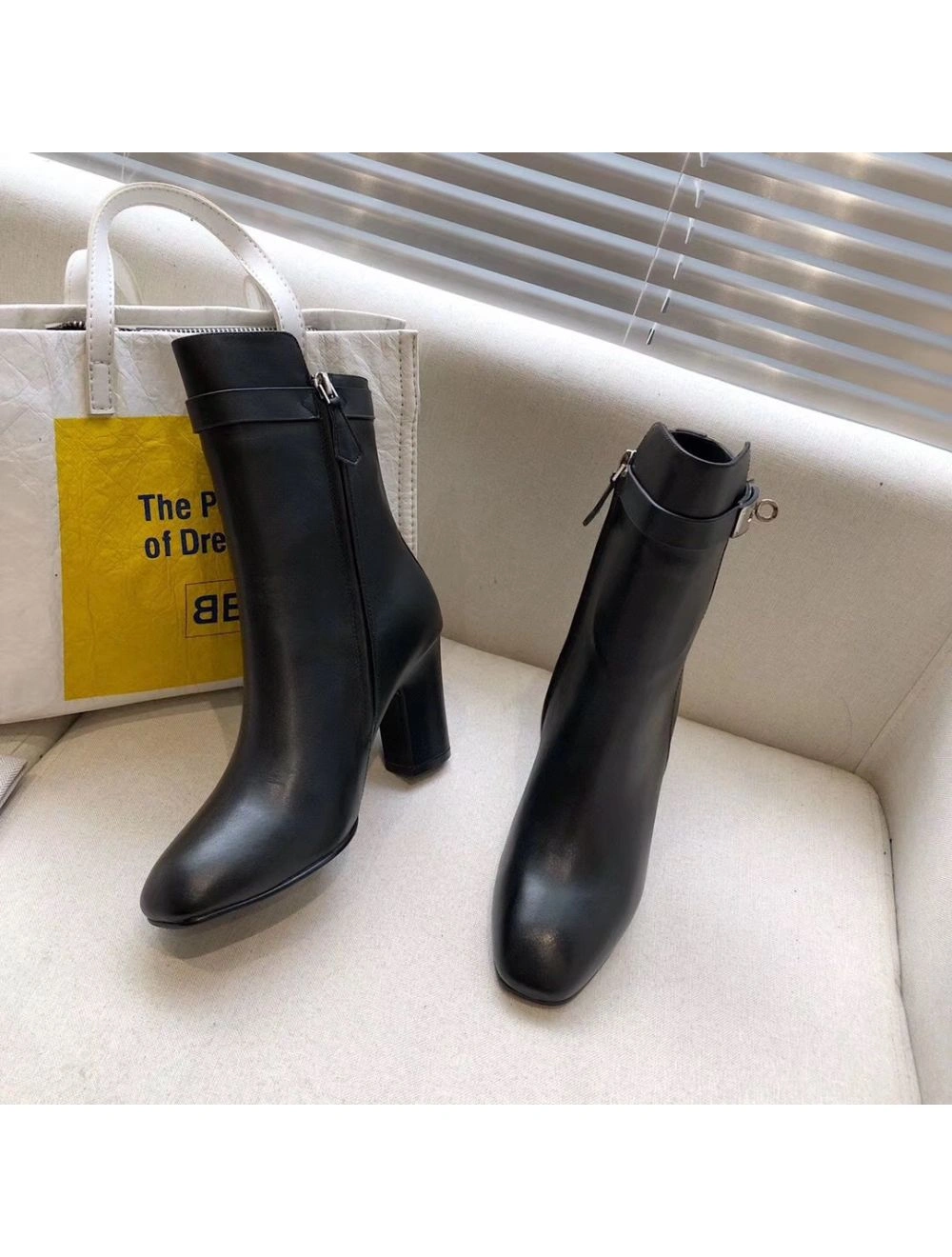 Hermes Black Joueuse Ankle Boots