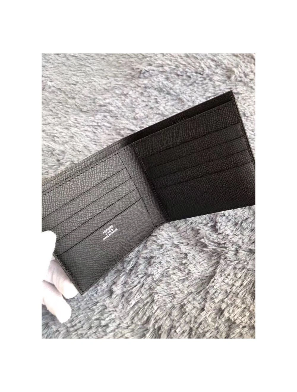 Hermes Black MC2 Copernic Compact Wallet