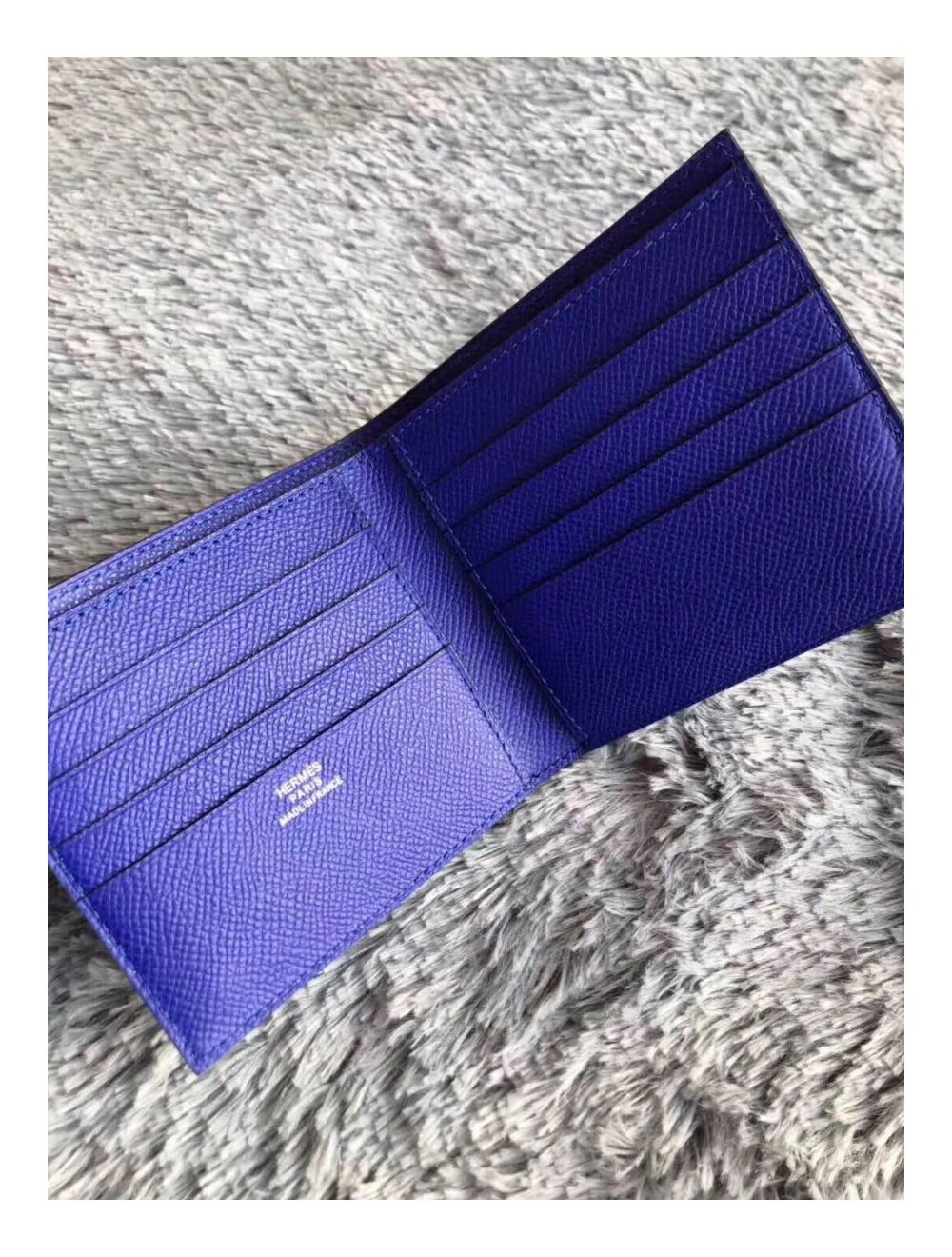 Hermes Blue Electric MC2 Copernic Compact Wallet