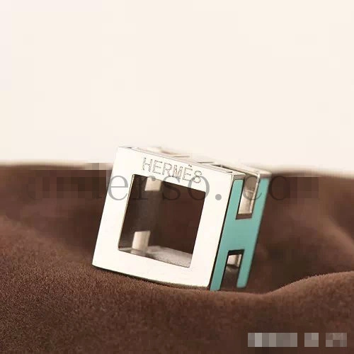 Hermes Cage d’H Necklace Blue in Lacquer With Gold