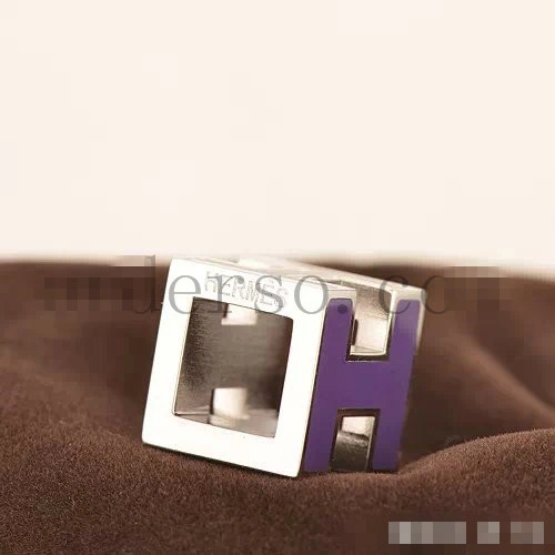 Hermes Cage d’H Necklace Purple in Lacquer With Gold