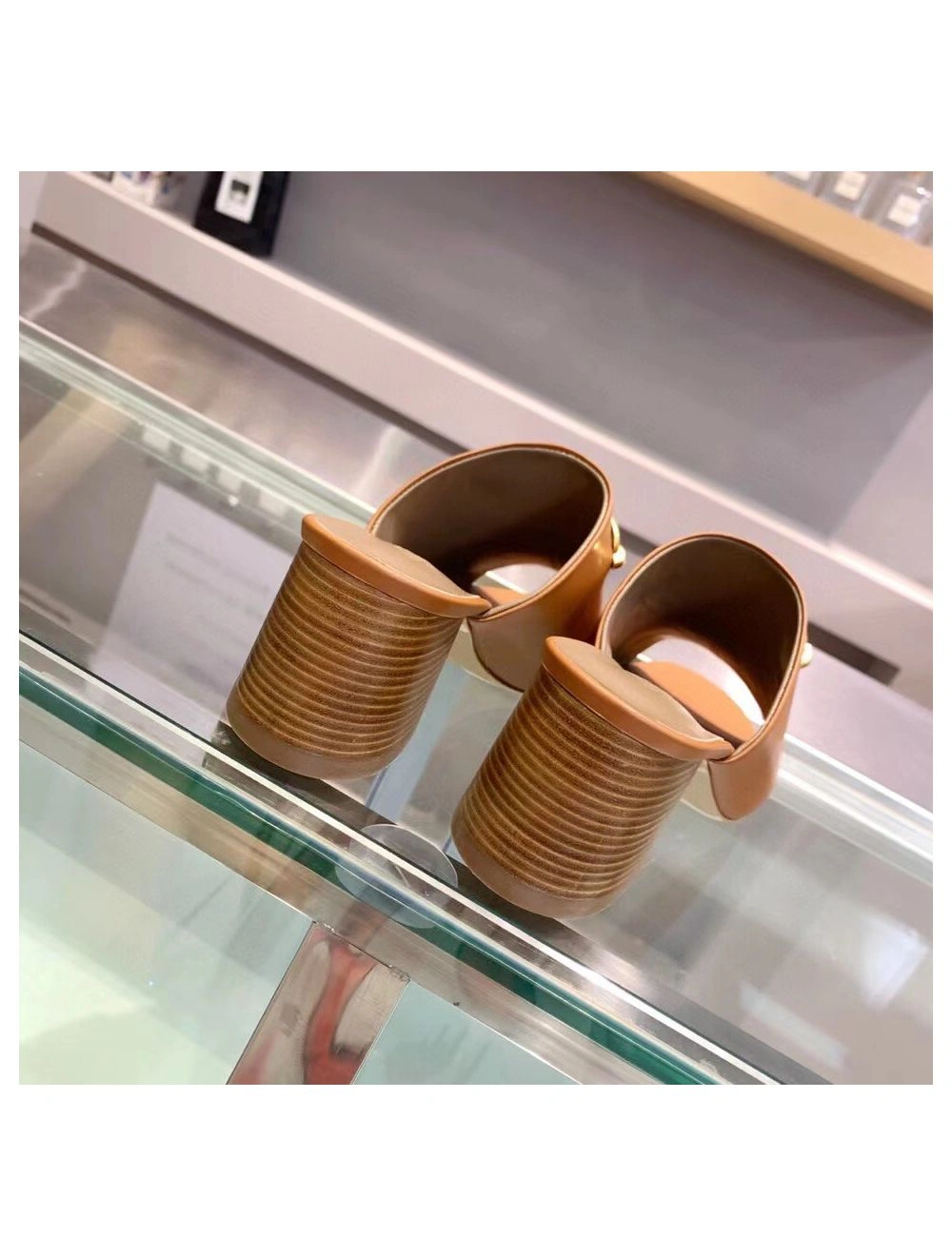 Hermes Camilla Mules 60MM In Brown Calfskin