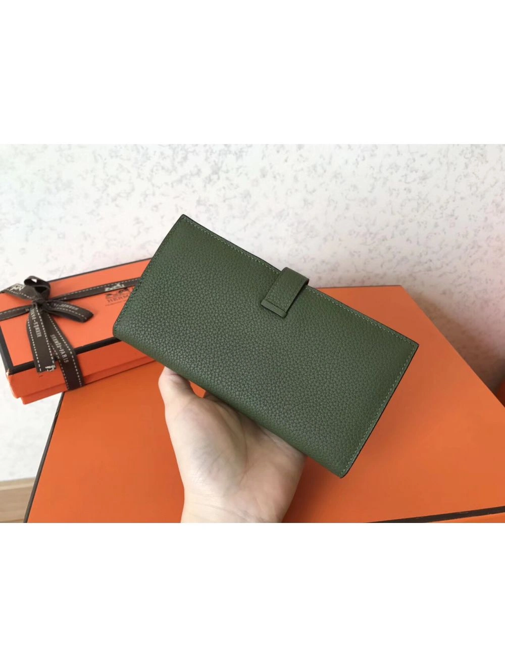 Hermes Canopee Clemence Bearn Gusset Wallet