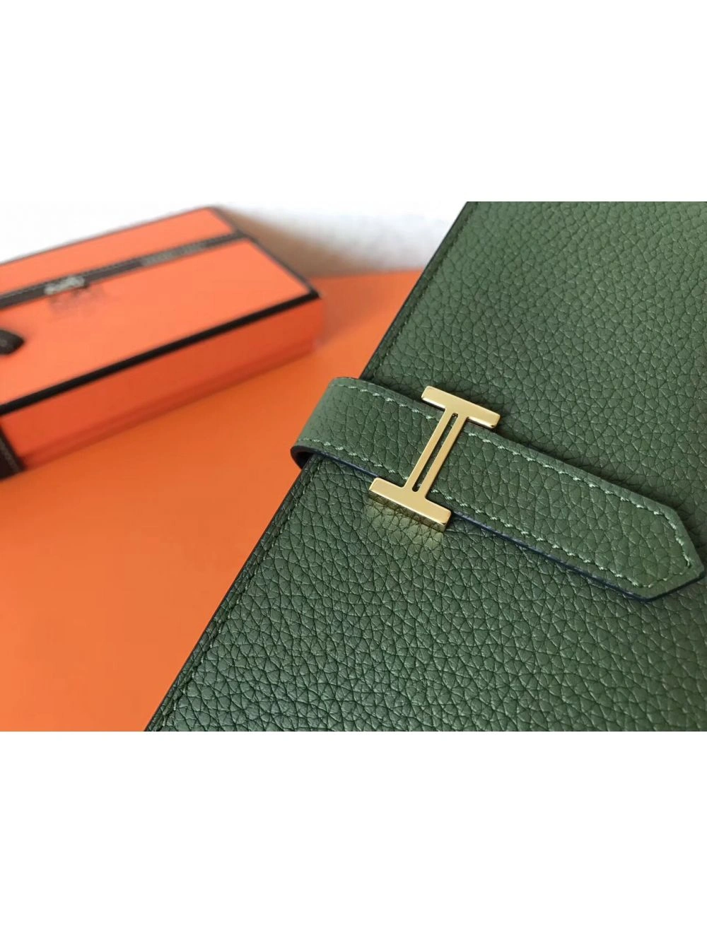 Hermes Canopee Clemence Bearn Gusset Wallet