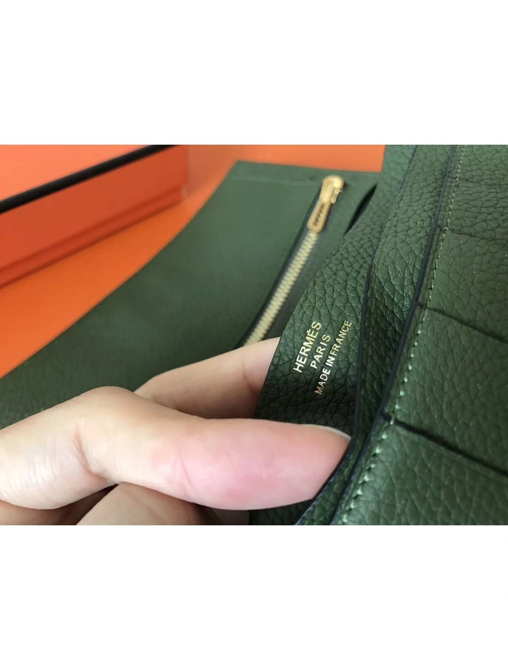 Hermes Canopee Clemence Bearn Gusset Wallet