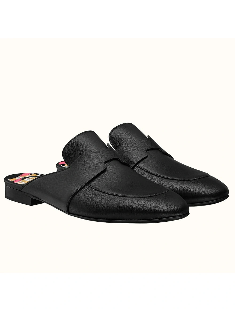 Hermes Catena Mules In Black Calfskin