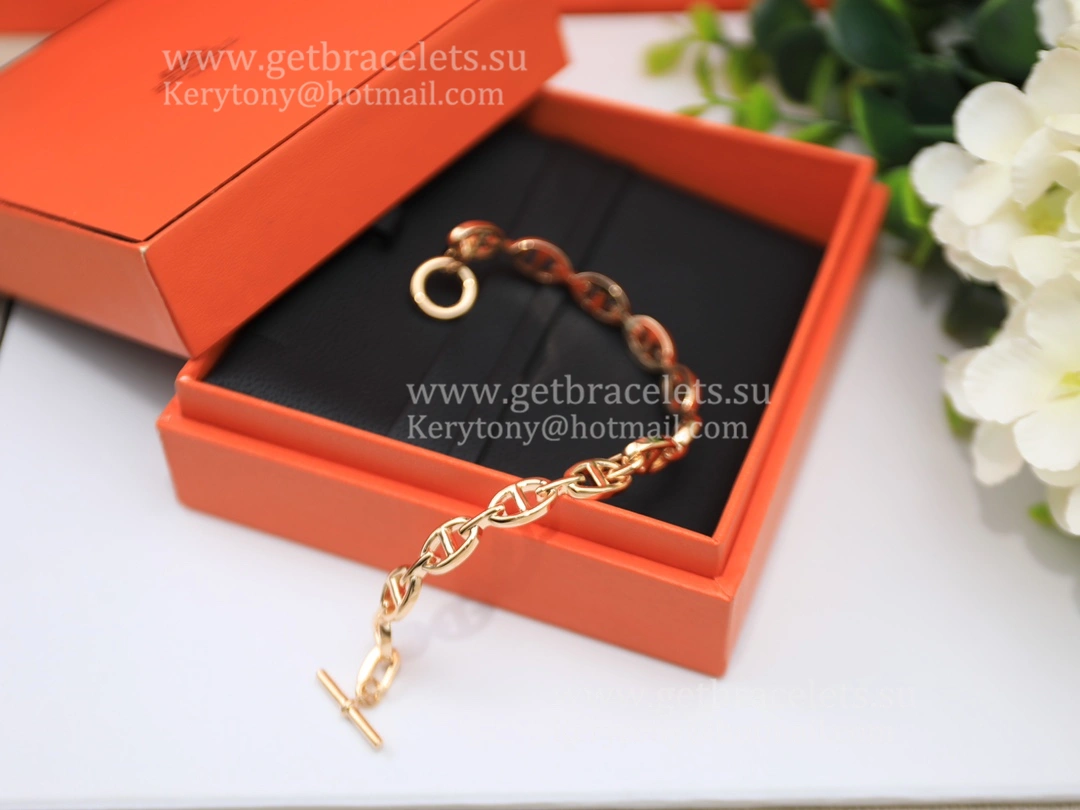 Hermes Chaine D’Ancre Bracelet Small in Silver Yellow Gold Rose Gold Design Classy