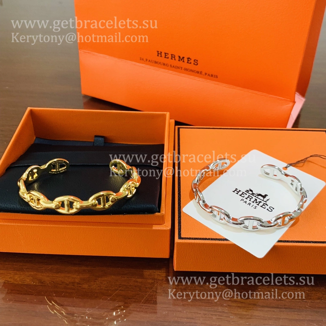 Hermes Chaine D’Ancre Enchainee Bracelet In Sliver Yellow Gold For Girls