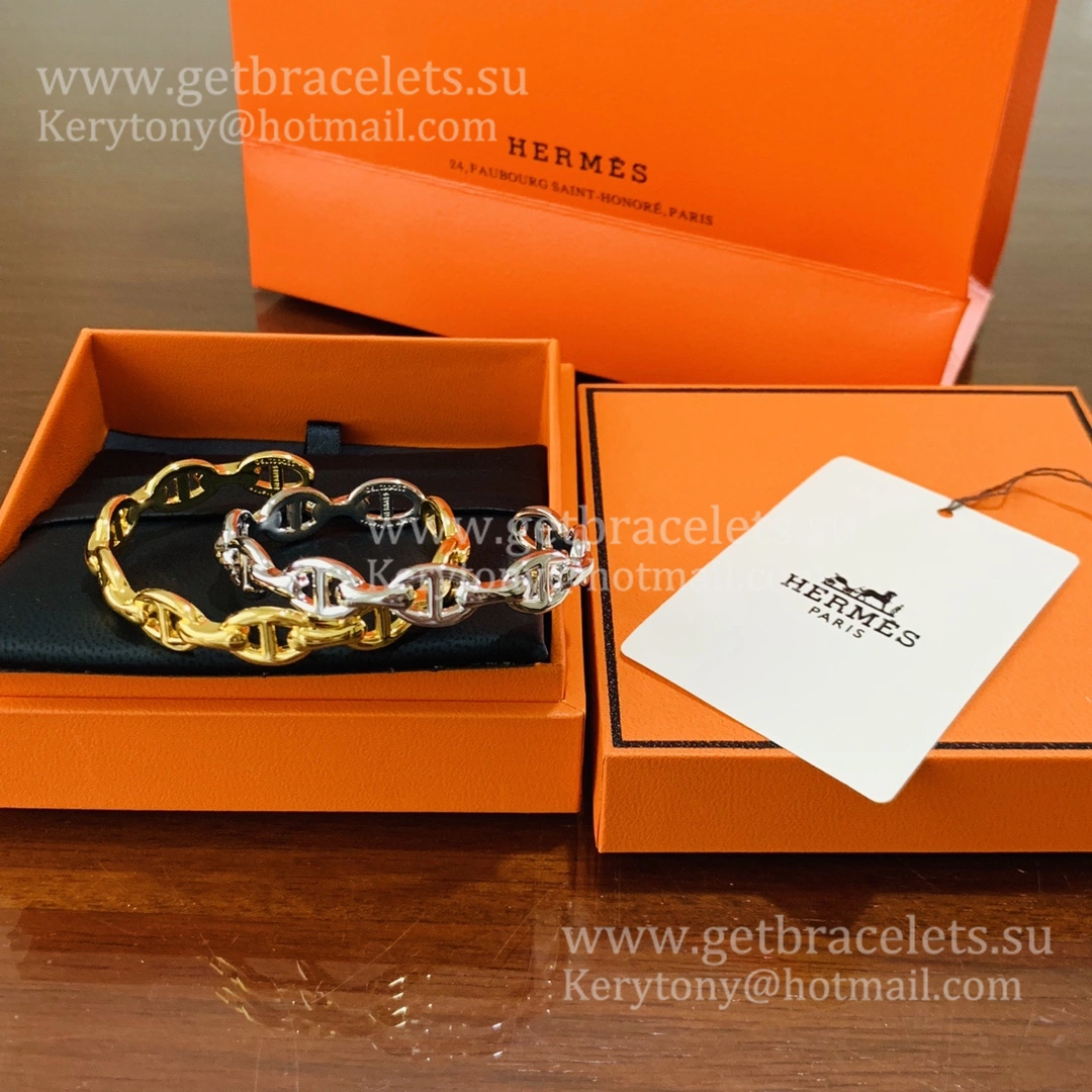 Hermes Chaine D’Ancre Enchainee Bracelet In Sliver Yellow Gold For Girls