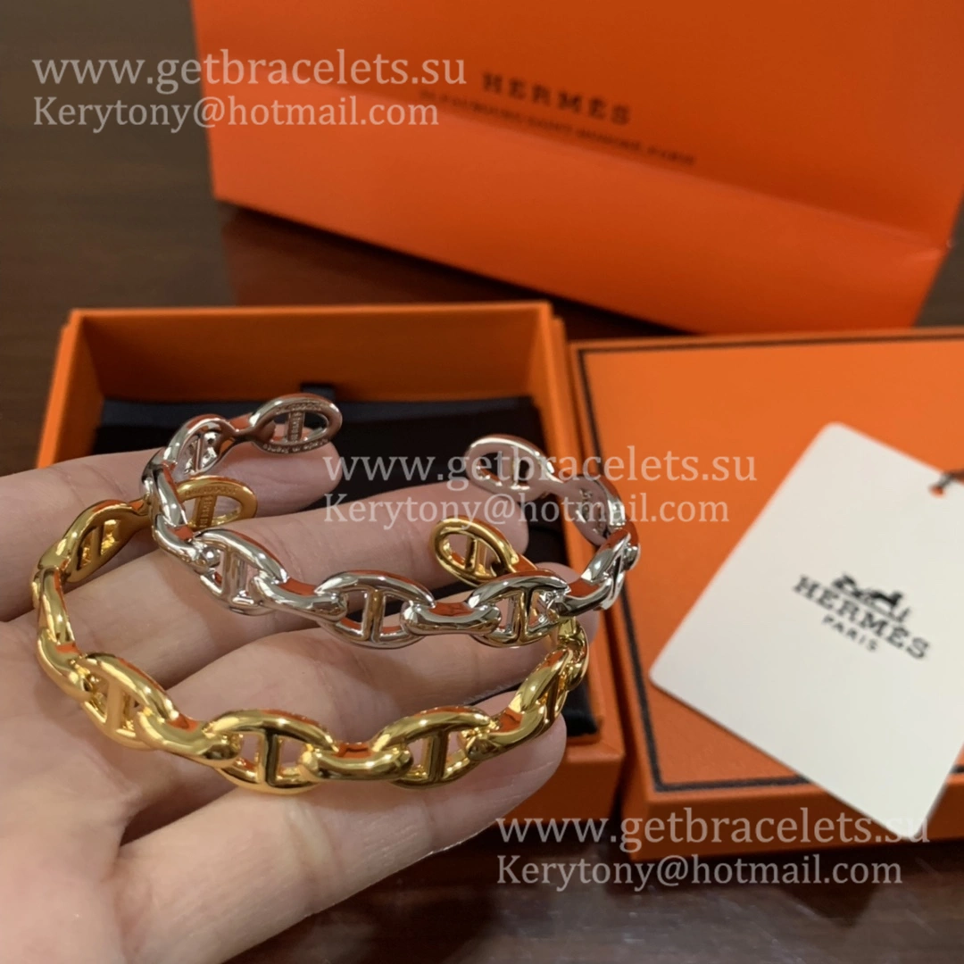 Hermes Chaine D’Ancre Enchainee Bracelet In Sliver Yellow Gold For Girls
