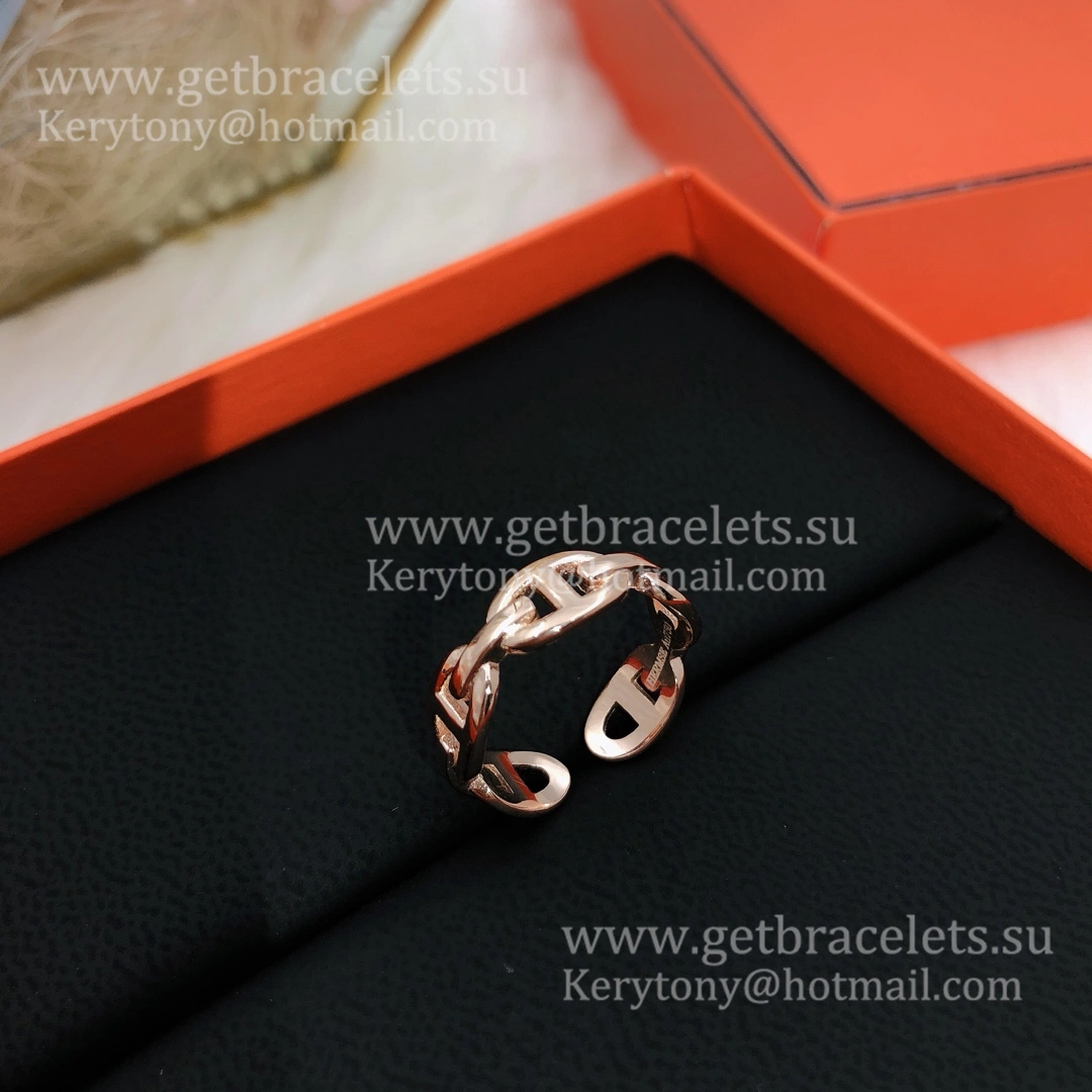 Hermes Chaine D’Ancre Enchainee Ring in White Gold Pink Gold Yellow Gold For Sale Online