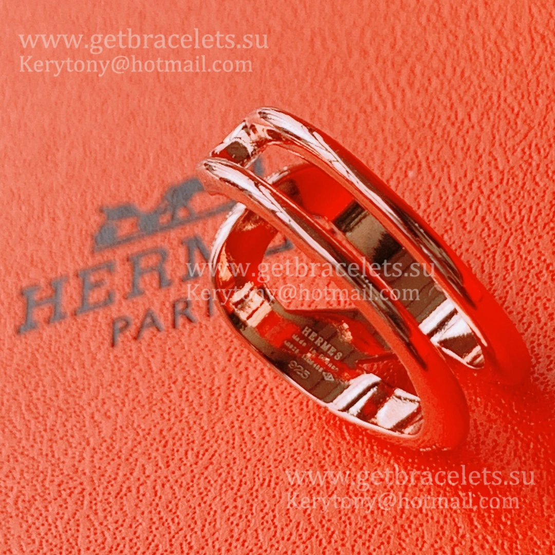 Hermes Chaine D’ancre Punk Ring Rose Gold with Diamonds Lowest Price