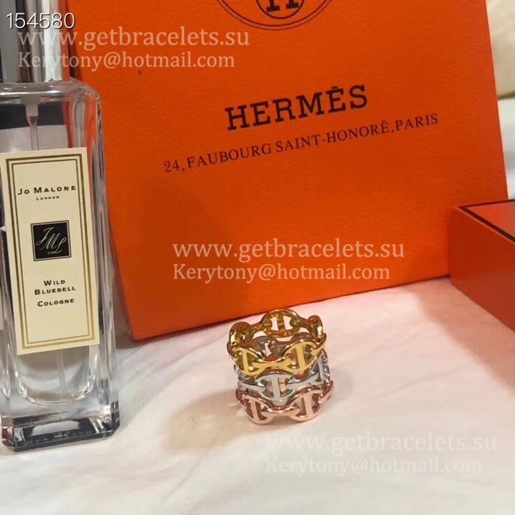 Hermes Chaine d’Ancre Enchainee Ring in White Gold Yellow Gold Rose Gold Gift Lady UK For Sale
