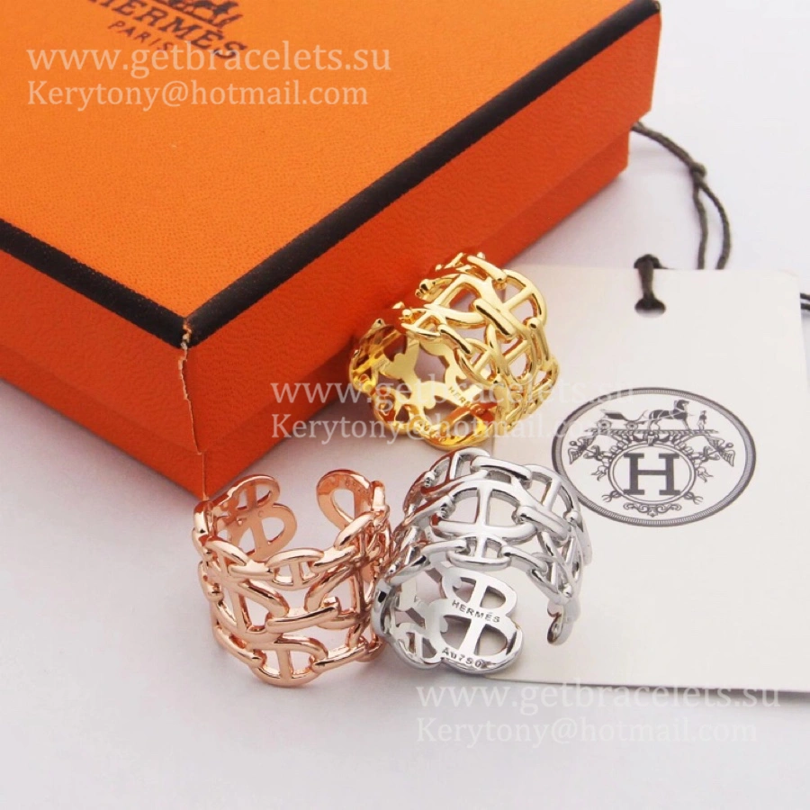 Hermes Chaine d’ancre Enchainee Rings White Gold Yellow Gold Rose Gold Hot Selling Jewellery Online