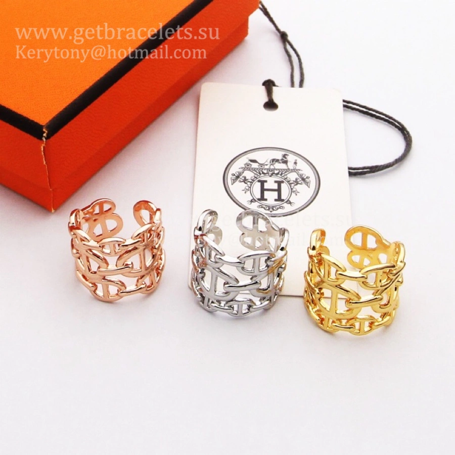 Hermes Chaine d’ancre Enchainee Rings White Gold Yellow Gold Rose Gold Hot Selling Jewellery Online